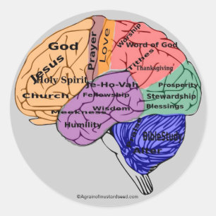Pegatina Redonda Símbolo cristiano