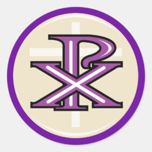 Pegatina Redonda Símbolo cristiano