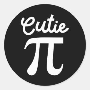 Pegatina Redonda Símbolo Cutie Pi astuto matemáticas geek entusiast
