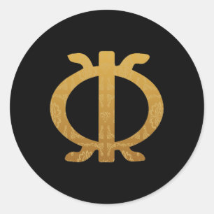 Pegatina Redonda Símbolo de Adinkra Ghana Orgullo étnico de África 