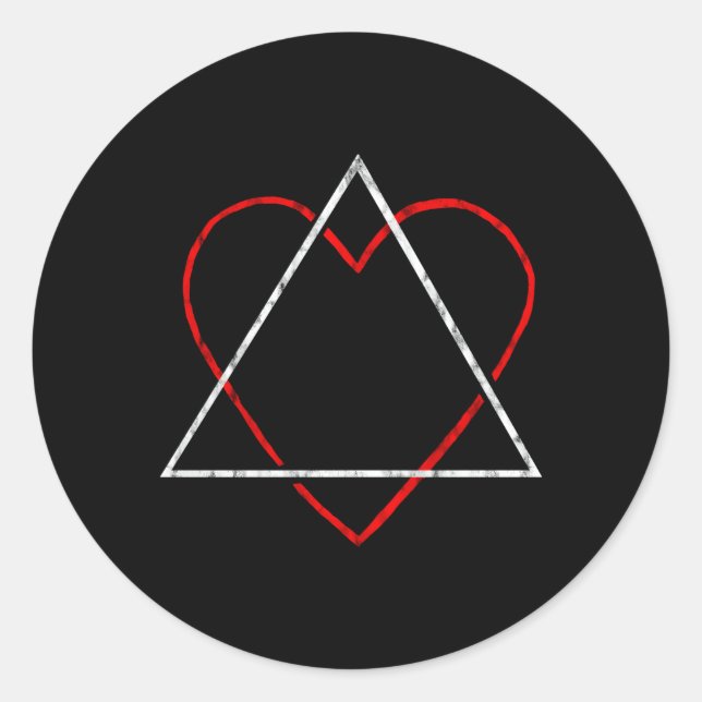 Pegatina Redonda Símbolo de adopción por el que se adoptan los padr (Anverso)