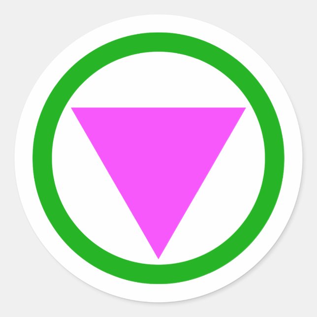 Pegatina Redonda Símbolo de aliado recto (Anverso)