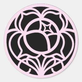 Pegatina Redonda Símbolo de anillo duelista Rosa de Utena Escudo