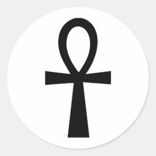 Pegatina Redonda Símbolo de Ankh: Arte vector: