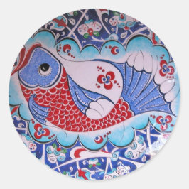 Pegatina Redonda Símbolo de arte Fortune / Tile