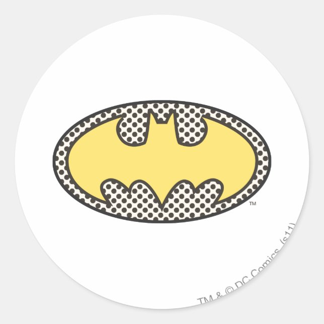 Pegatina Redonda Símbolo de Batman | Logotipo Showtime (Anverso)