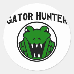 Pegatina Redonda Símbolo de Cazador de Gator