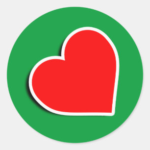 PEGATINA REDONDA SÍMBOLO DE CORAZÓN DE CUERO 3D