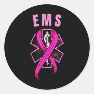 Pegatina Redonda Símbolo de EMS para una cura para la conciencia de