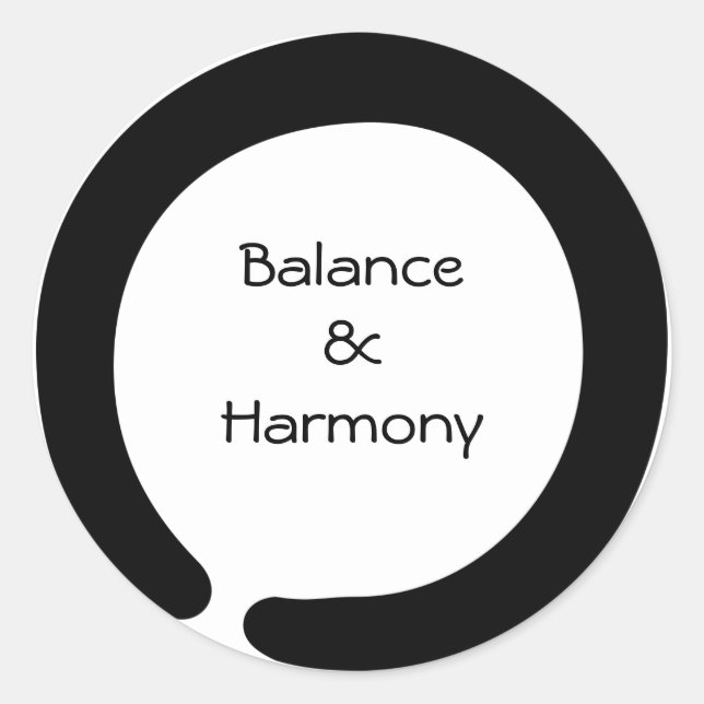 Pegatina Redonda Símbolo de Enso Zen (Anverso)