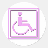 Símbolo de estilo para discapacitados rosa