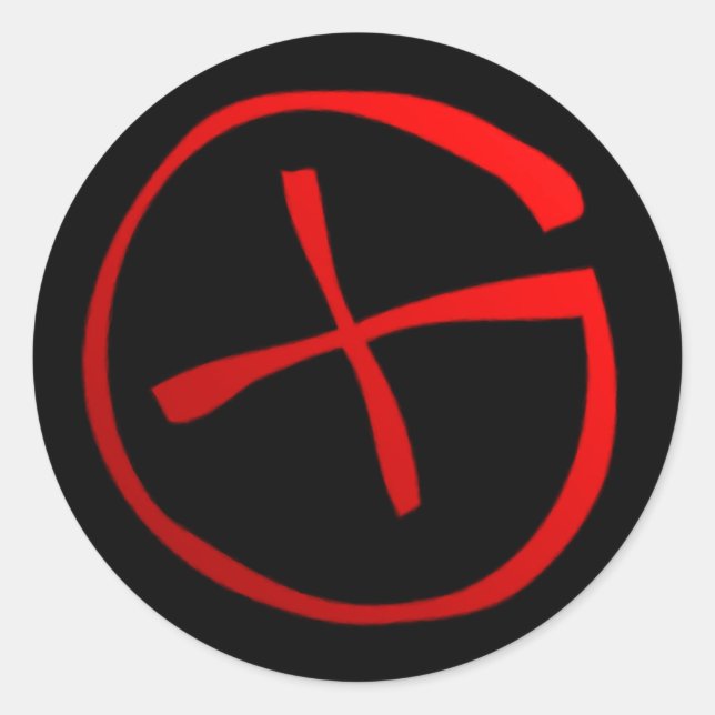 Pegatina Redonda Símbolo de geocalización (Anverso)