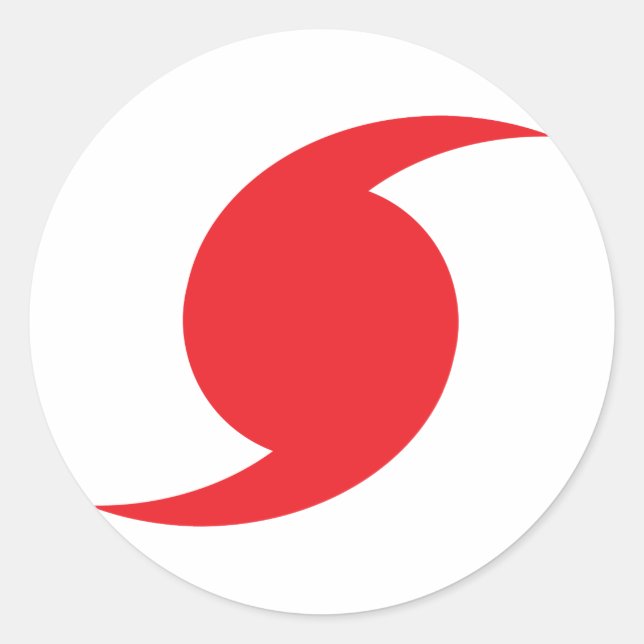 Pegatina Redonda Símbolo de Hunnicane (Anverso)