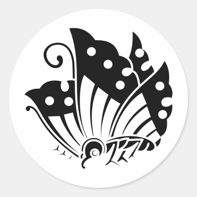 Pegatina Redonda Símbolo de KAMON de cresta de familia japonesa (Anverso)