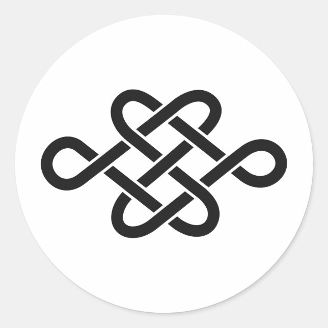 Pegatina Redonda Símbolo de KAMON de cresta de familia japonesa (Anverso)