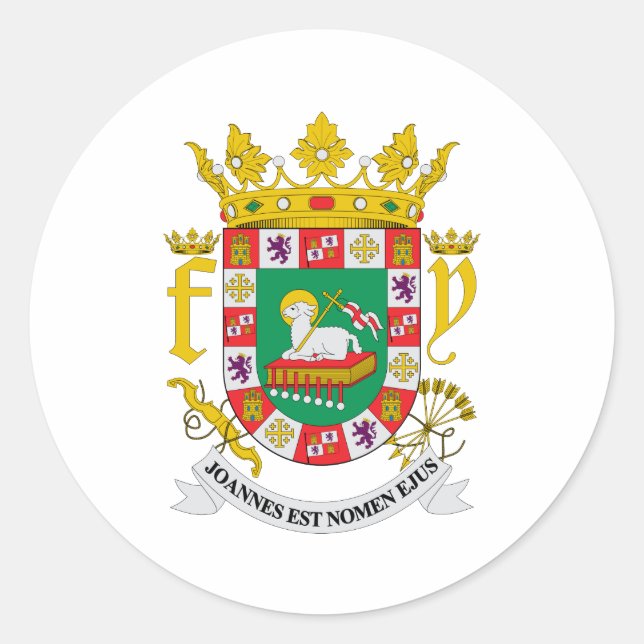 Pegatina Redonda Símbolo de la herencia del escudo de armas oficial (Anverso)