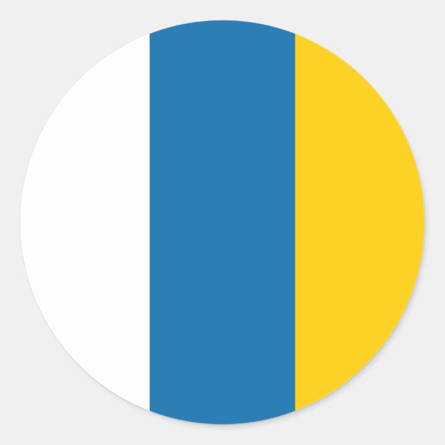 Pegatina Redonda Símbolo de la región de españa de la bandera de la (Anverso)