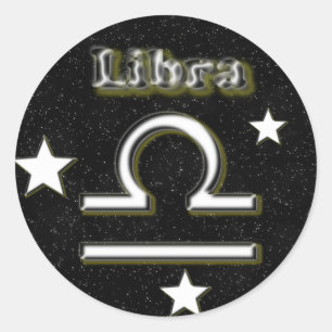 Pegatina Redonda Símbolo de Libra