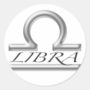 Pegatina Redonda Símbolo de Libra