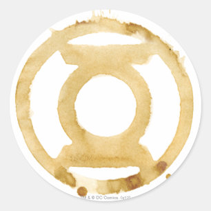 Pegatina Redonda Símbolo de linterna de café