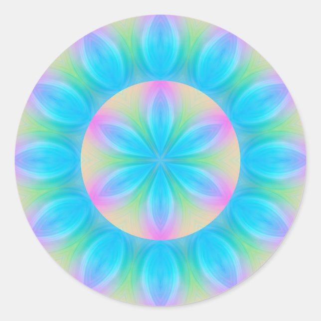 Pegatina Redonda Símbolo de mandala mística (Anverso)