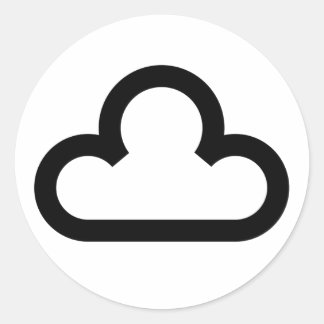 Pegatina Redonda Símbolo de nube meteorológica