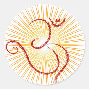 Pegatina Redonda Símbolo de OM