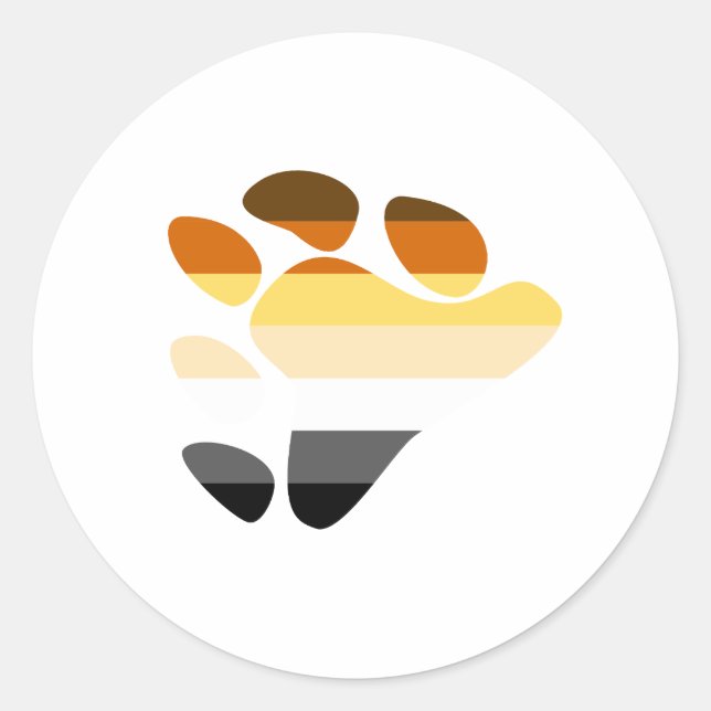 Pegatina Redonda Símbolo de oso (Anverso)