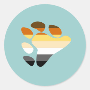 Pegatina Redonda Símbolo de oso