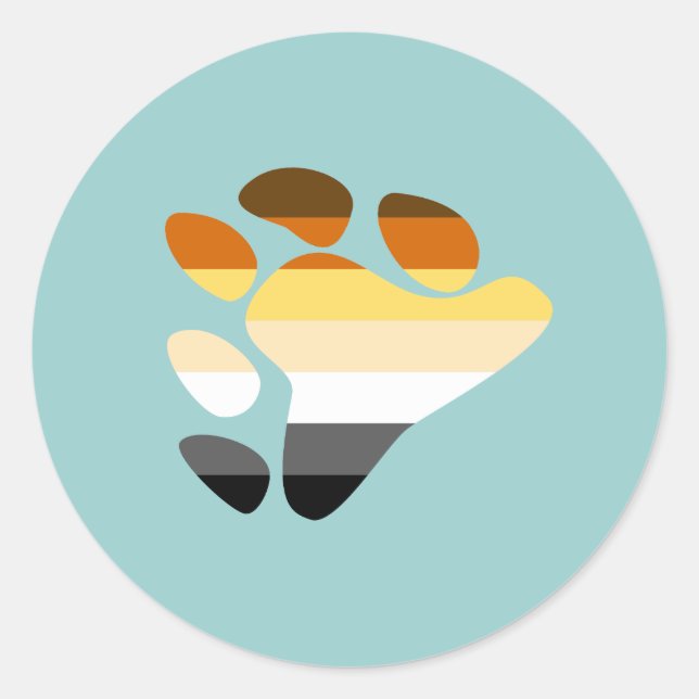 Pegatina Redonda Símbolo de oso (Anverso)