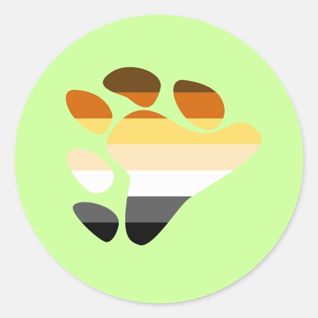 Pegatina Redonda Símbolo de oso (Anverso)