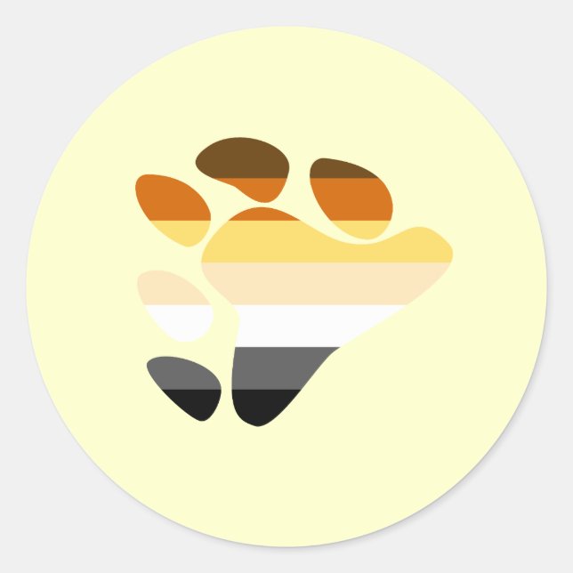 Pegatina Redonda Símbolo de oso (Anverso)