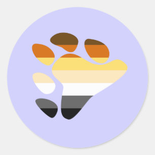 Pegatina Redonda Símbolo de oso