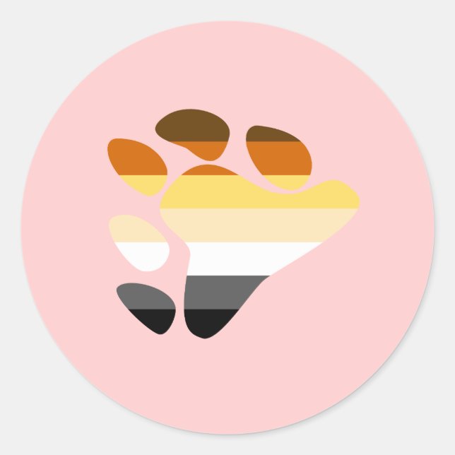 Pegatina Redonda Símbolo de oso (Anverso)