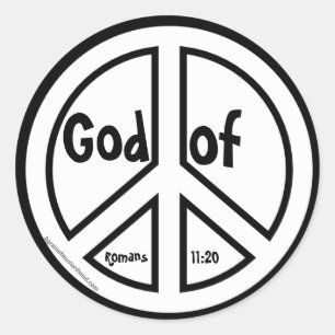 Pegatina Redonda Símbolo de paz