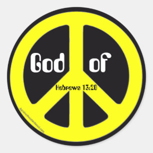 Pegatina Redonda Símbolo de paz