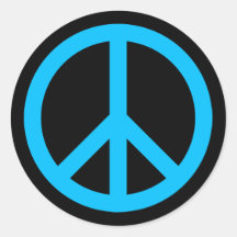 Símbolo de paz azul cielo