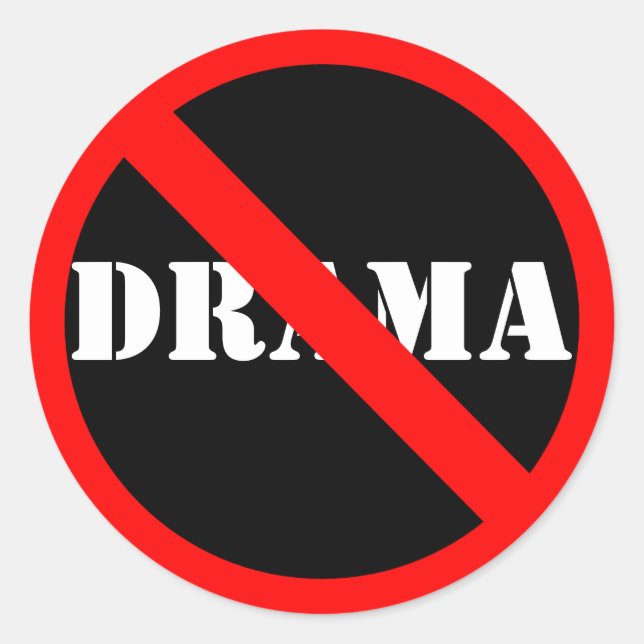 Pegatina Redonda Símbolo de personalizable "No" (Anverso)