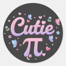 Símbolo de Pi Cute Pun Matemático Mariposas Rosada
