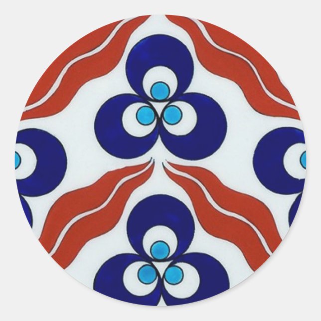 Pegatina Redonda Símbolo de poder / chin-the-mamáes-nee (Anverso)