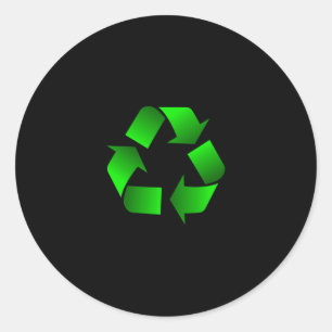Pegatina Redonda Símbolo de reciclaje