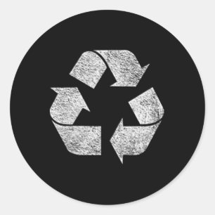 Pegatina Redonda Símbolo de reciclaje logotipo Tierra Día del acuer