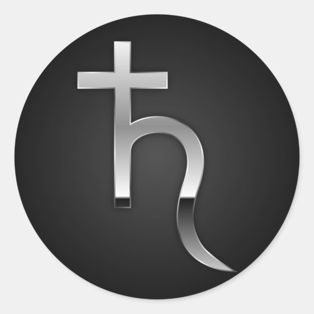 Pegatina Redonda Símbolo de saturación (Anverso)