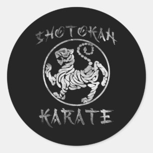 Pegatina Redonda Símbolo de Shotokan Karate Tigre Dojo Entrenamient