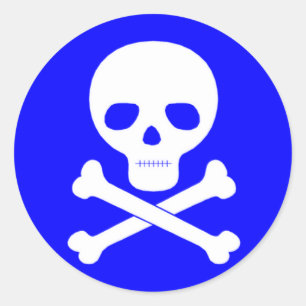 Pegatina Redonda Símbolo de veneno