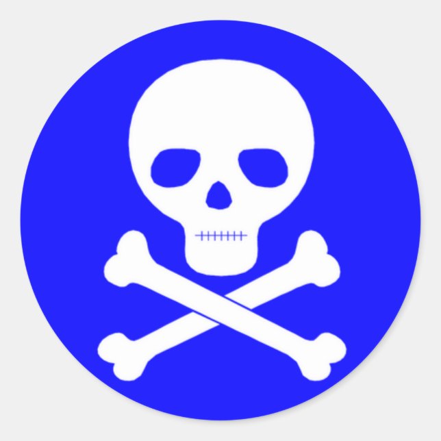 Pegatina Redonda Símbolo de veneno (Anverso)