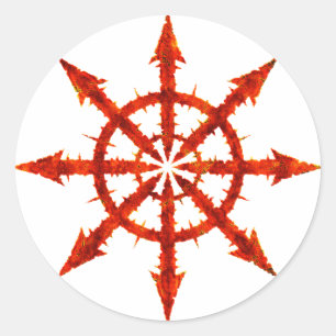 Pegatina Redonda Símbolo del caos