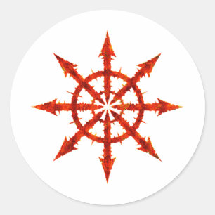 Pegatina Redonda Símbolo del caos