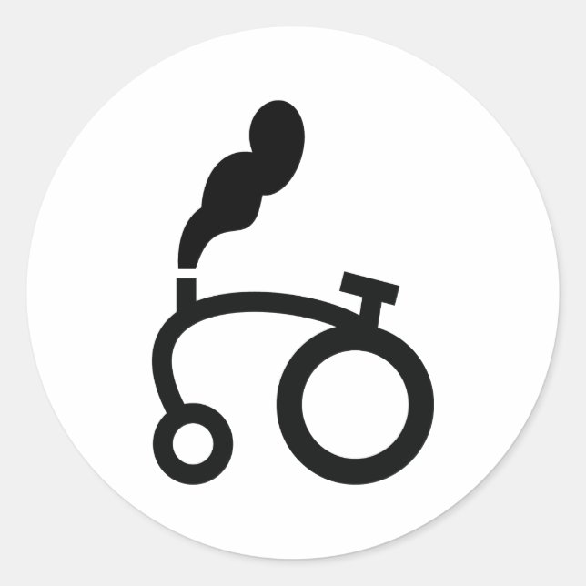 Pegatina Redonda símbolo del logotipo del tractor de granja (Anverso)