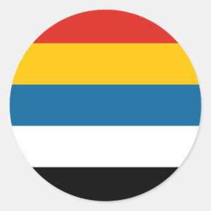 Pegatina Redonda símbolo del país de la antigua bandera china, hist